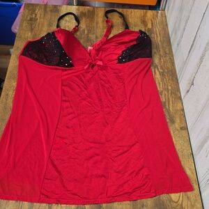 Elegant Passion Forever Red Lace Nightgown Womens Plus Size 3X